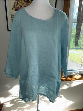 Saga Italian Linen Tunic Top